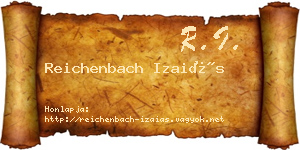 Reichenbach Izaiás névjegykártya